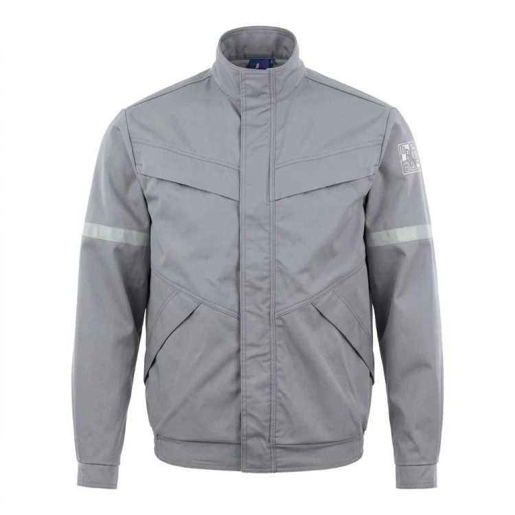 Bluza kwasoodporna CHEMIK AS jasnoszara – przód