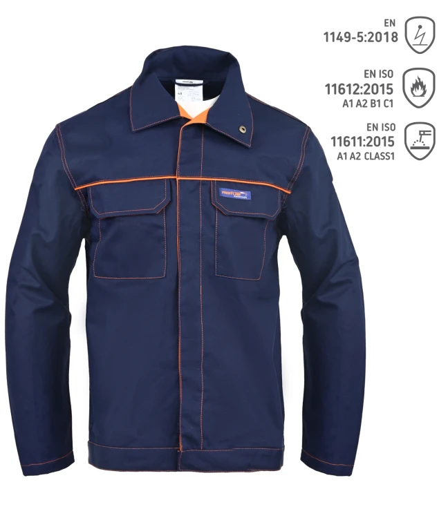 Bluza PROFFLAM ANTISTATIC granatowa – zdjęcie producenta, widok z przodu